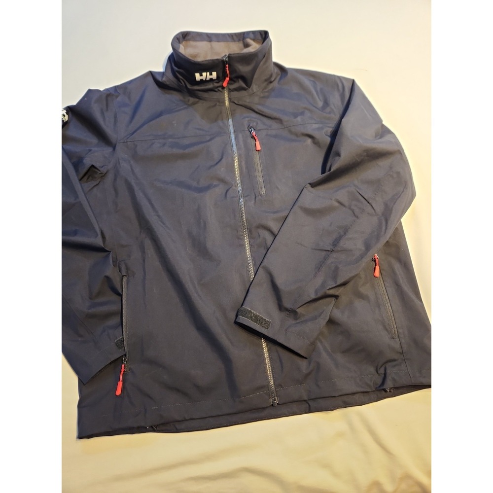 Helly Hanson Blue‎ Men's Hooded Crew Jacket Size 2XL